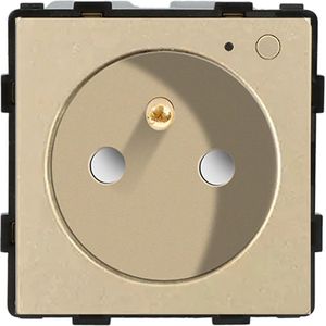 Stopcontactmodule met 230V pin met energiemeting Wi-Fi goud