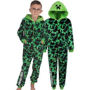 Minecraft - Groen-Zwarte, Eendelige Pyjama voor Jongens / 116