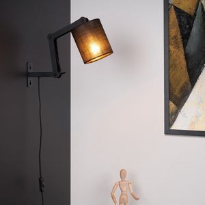 Lucide TAMPA - Wandlamp - 1xE27 - Zwart