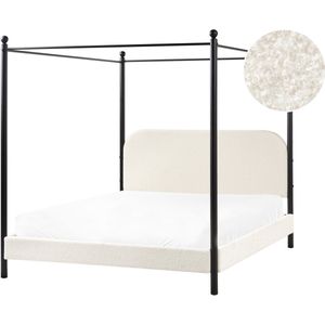 DANNEMOIS - Tweepersoonsbed - Gebroken wit - 160x200 cm - Bouclé