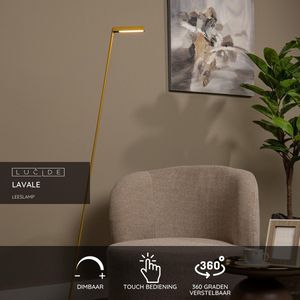 Lucide LAVALE - Leeslamp - LED Dimb. - 1x3W 2700K - Okergeel