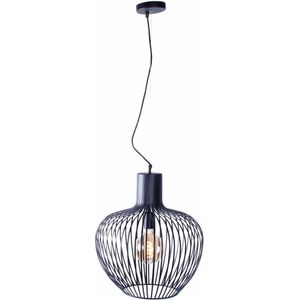 Open hanglamp Arraffone | 1 lichts | zwart | metaal | Ø 55 cm | in hoogte verstelbaar tot 180 cm | eetkamer / woonkamer / slaapkamer lamp | modern / sfeervol / industrieel / trendy design