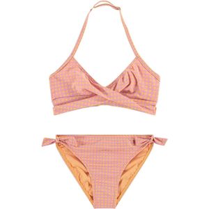 Beachlife Pied De Poule Mini Bikini Zwemkleding Meisjes - Roze - Maat 146/152