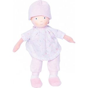 Bonikka Knuffelpop Coco In Speelkleding Roze/wit 25 Cm