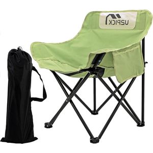 Comfortabele campingstoel - Opvouwbaar en draagbaar - Ondersteunt tot 160 kg - Groen