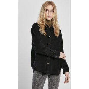 Urban Classics - Corduroy Oversized Blouse - 3XL - Zwart