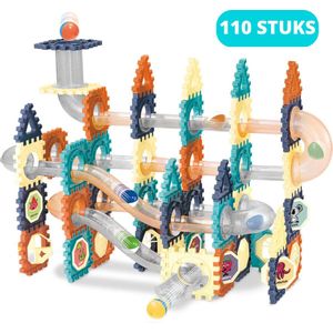 Magnetische Knikkerbaan - Knikkerbaan Set - Speelgoed Knikkerbaan - Knikkerbaan Magnetisch Speelgoed - Cadeautip - Extra Groot Knikkerbaan Set - Knikkerbaan 110 Delig XL