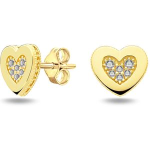 Juwelier Zwartevalk 14 karaat gouden hartjes oorbellen - 12.375