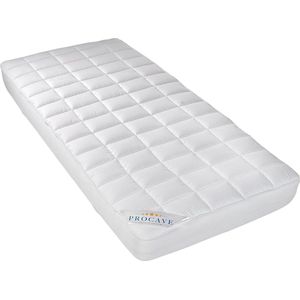 Comfort matrasbeschermer wit 90 x 190 cm met spanrand, hoogte tot 30cm, ook geschikt voor boxspringbedden en waterbedden, microvezel, 100% polyester matrashoes