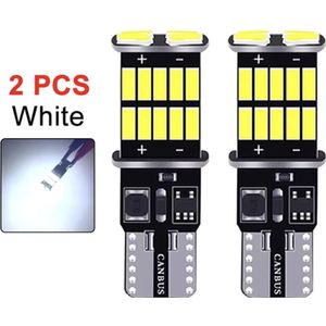 CHPN - LED lampjes voor auto - Autolamp - 2 stuks - T10 LED-lamp - W5W CANbus - 12V24V - 26 SMD - 6000 K - Foutvrij - Wit licht