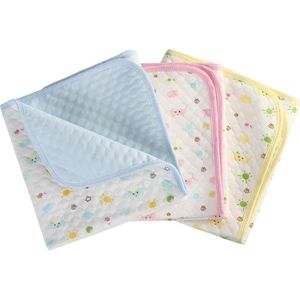 Baby Infant waterdichte mat aankleedkussen - ecologisch katoen ademend herbruikbaar matras pad verpakking van 3 (XL (70 x 105 cm)