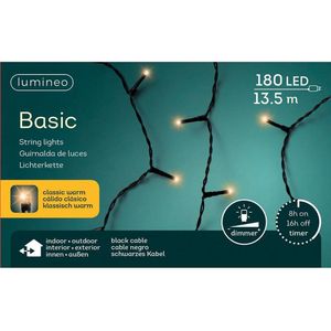 Basic rice lights 180led 13.5m classic warm | Lumineo 494335