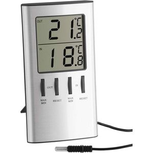 Digitale binnen- en buitenthermometer voor temperatuurmeting en kabelsensor