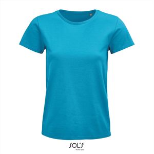 SOL'S - Pioneer T-Shirt dames - Aqua - 100% Biologisch Katoen - S
