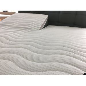 SPLIT Topmatras- Topper Deluxe - NASA/ TRAAGSCHUIM/ MEMORY/ VISCO - FOAM 3D Ventilatie band 180x210x8 cm