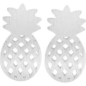 Sieraden - Oorbellen - Knopjes - Ananas - Zilverkleurig