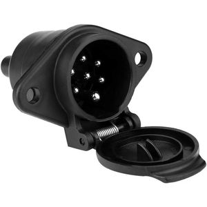 Verlengkabel 24V 7 Pin Trailer Socket Connector Adapter voor Auto Semi Trailer Truck - 7 Way Trailer Plug Socket