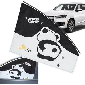 zijruit Autoruitscherm - Maak kinder dutje mogelijk met Panda zonnescherm aan de zijkant - Magnetisch achter zonnescherm auto .
