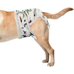 Loopsheidbroekje hond - wildflower - maat XL - voor grote honden - herbruikbaar - hondenbroekje - hondenluier - loopsheid - ongesteldheid - voorkomt ongewenste zwangerschappen bij teefjes - milieuvriendelijk - verantwoord - perfecte pasvorm