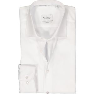 ETERNA slim fit overhemd - popeline - wit - Strijkvrij - Boordmaat: 41