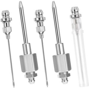 5 stuks vetnaald-mondstukset voor nauwe ruimtes en diepe gaten - Vetpunt dispenser injector gereedschap van metaal