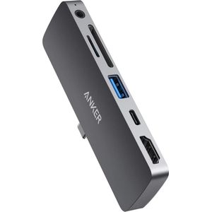 Anker PowerExpand Direct 6-in-1 USB-C Hub voor iPad Pro, met 60W Power Delivery, 4K@60Hz HDMI Input, 3.5mm Audio Input, USB 3.0 Port, SD & microSD Memory Card Slot