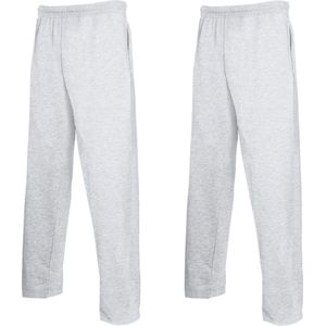 2-Pack Fruit of the Loom Joggingbroek (met rechte Pijp) Grijs Maat XL