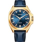 Citizen Series 8 NB6012-18L Horloge - Leer - Blauw - Ø 40 mm