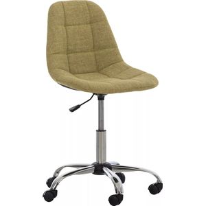 In And OutdoorMatch Werkkruk Vernie - Groen - Voor volwassenen - Op wieltjes - Stof - Ergonomische bureaustoel - In hoogte verstelbaar