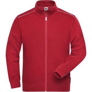James & Nicholson Solid sweater jas met rits JN894 heren - Rood - 5XL