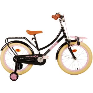 Volare Excellent Kinderfiets - Meisjes - 18 inch - Zwart - 95% afgemonteerd