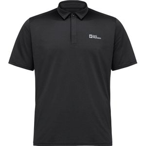 Jack Wolfskin Delfami Polo Shirt 1809801-6000, Mannen, Zwart, Poloshirt, maat: S