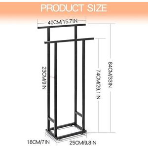 handdoekhouder - Wall Towel Holder, Bathroom Towel Rack, 42L x 20W x 81H centimetres