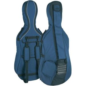 Boston CT-244 cellotas 4/4, donkerblauw-grijs, 23mm gevoerd, 2 riemen, diverse accessoire vakken