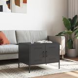 vidaXL - Salontafelx50x50,5 - cm - staal - zwart