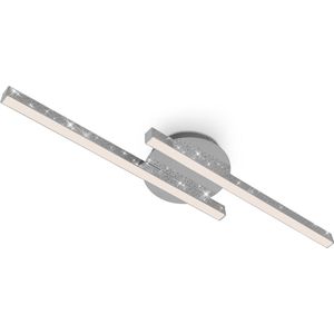 Briloner - REY - LED plafondlamp - Wandlamp - 10.5W - 1400 lm - Warm wit 3000K - Glitter effect met lasergat optiek - IP20