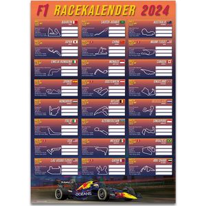 F1 Racekalender 2024 | Poster | 50 x 70 cm | Formule 1 | Oranje