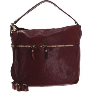 CAMPOMAGGI Leren Schoudertas Shoulder Bag Mosto Rood