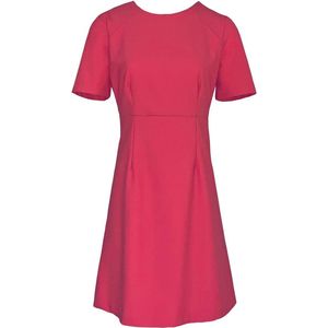 Twinset • belijnde roze jurk met korte mouwen • maat 38 (IT44)
