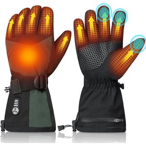 Verwarmde handschoenen voor dames en heren - 7,4V, waterdicht, touchscreen, 5 warmtestanden