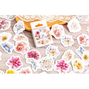 Bullet Journal Stickers - The Flower Style - 46 stuks - Flower Sticker - Bloemen Stickerset