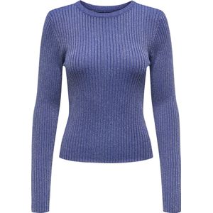 Jacqueline de Yong Trui Jdyplum Lurex L/s O-neck Pullover K 15330569 Sodalite Blue/silver Dames Maat - XS