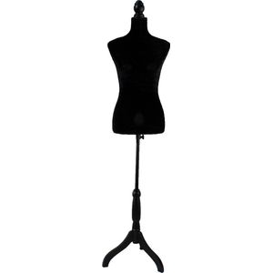 Lowander paspop dames - Etalagepop vrouw - Verstelbaar 134 tot 170 cm - Zwart