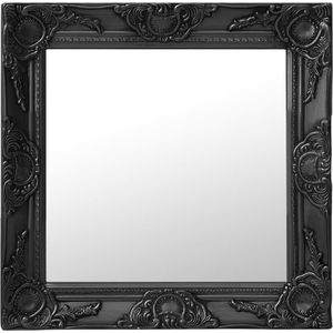 VidaXL-Wandspiegel-barok-stijl-50x50-cm-zwart