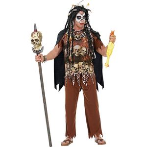 WIDMANN - Bruine voodoo priester outfit voor volwassenen - M - Volwassenen kostuums