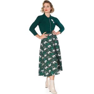 Dancing Days - FOOT PRINT Cardigan - 4XL - Groen