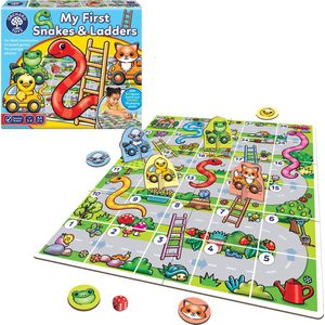 Orchard Toys - My First Snakes & Ladders - Slangen en ladder spel - Ontwikkel telvaardigheid - vanaf 3 jaar