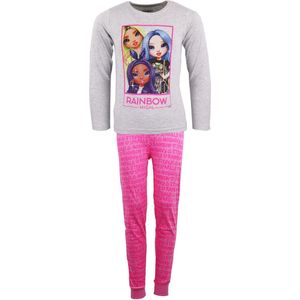 Rainbow High - pyjama meisjes katoen Grijs/Roze - Maat 128
