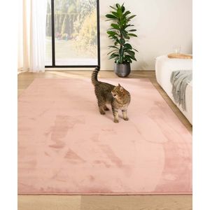 Zacht vloerkleed - Plush roze 60x110 cm