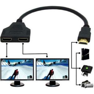 1080P HDMI-poort man naar 2 vrouwelijke 1 in 2 Out Splitter Kabel Adapter Converter